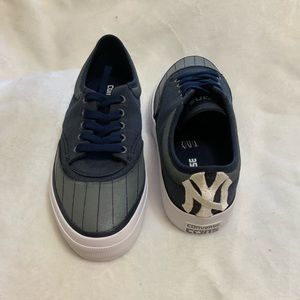 Handmade Converse CONS x NYY Pinstripe shoes